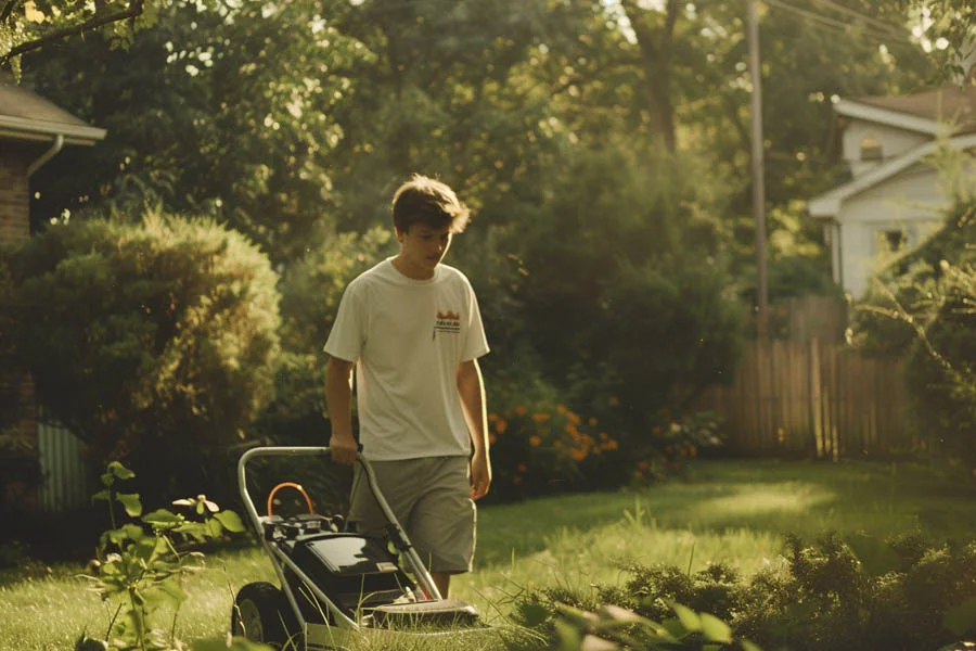 battery powered electric lawn mowers