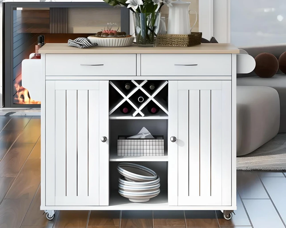 wooden kitchen island