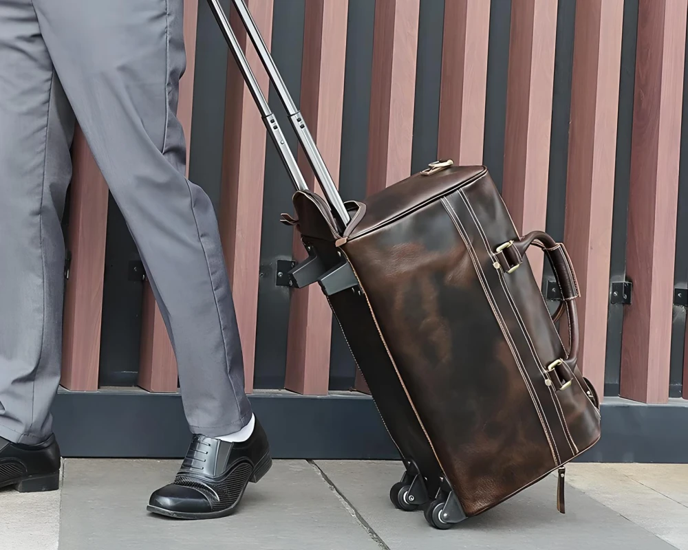 carry on bag leather